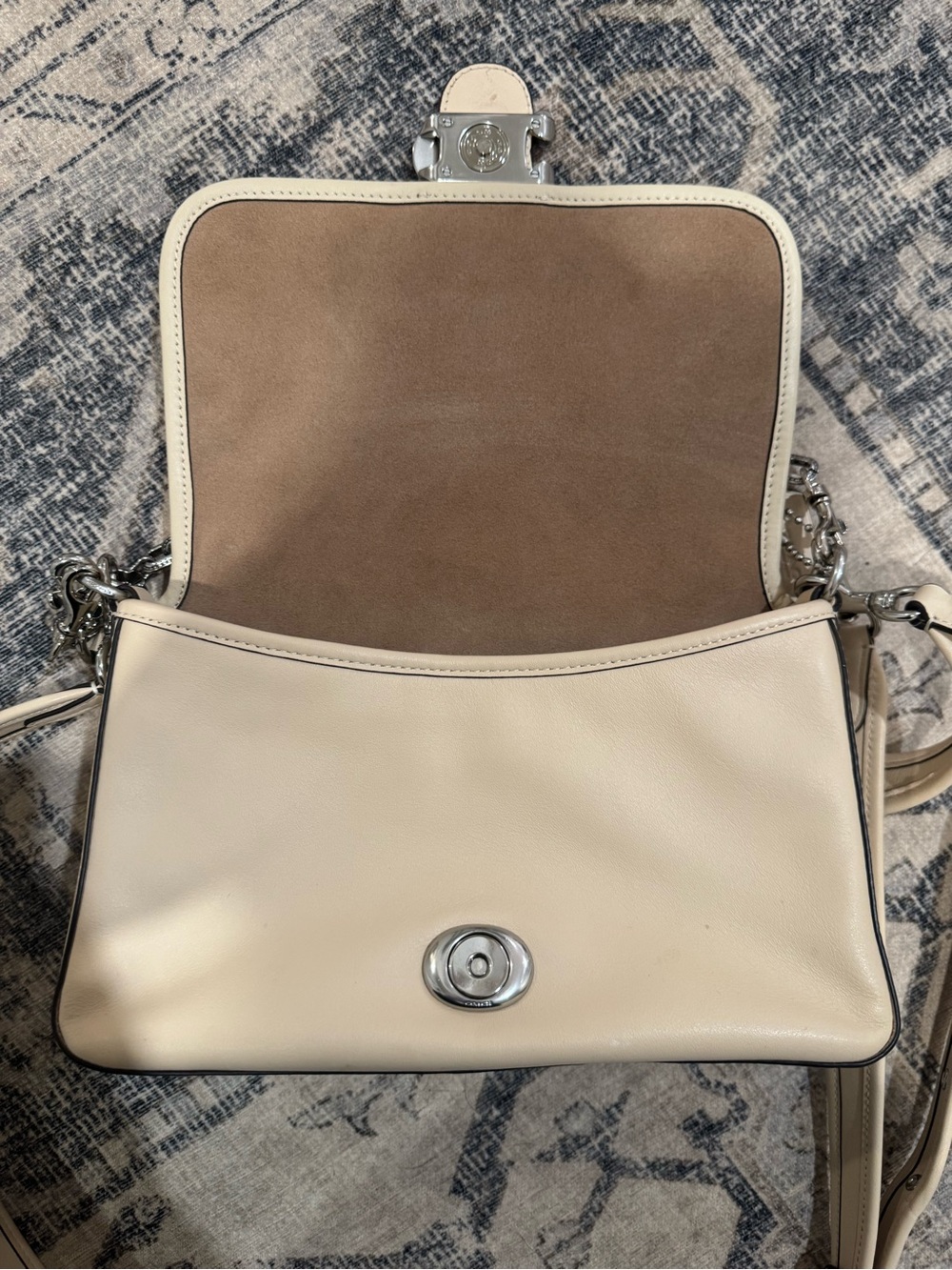 Coach Soft Tabby Shoulder Bag in Ivory - Picture 3 of 9
